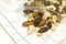 Trail Mix Travel Snack on Map