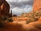 Trail in Park Avenue in Arches National Park