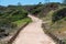 Trail Praia da Mareta in the resort town of Sagres in the Algarve, Portugal in the summer of 2022