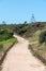 Trail Praia da Mareta in the resort town of Sagres in the Algarve, Portugal in the summer of 2022