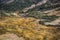 Trail Ridge Road in Rocky Mountain National Park overlooking lush alpine tundra