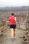 Trail runner man running cross-country run