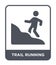 trail running icon in trendy design style. trail running icon isolated on white background. trail running vector icon simple and