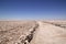 Trail through Salar de Atacama, Chile