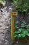 Trail Sign on Lake Blanche hiking backpacking trail in Wasatch Front Rocky Mountains, Twin Peaks Wilderness,  Wasatch National For