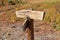 Trail Sign on the Mount Timpanogos hiking backpacking Timpooneke trail in Uinta Wasatch Cache National Forest, around Utah Lake, i