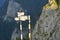 Trail signs in Ceahlau mountains, Romania