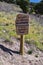 Trail Signs hiking along Mount Olympus Trail in the Wasatch National Forest, Salt Lake City, Utah, United States,