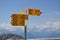 Trail signs at Mount Pilatus, Switzerland