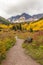 Trail to the Maroon Bells in Fall