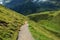 Trail to Wildseeloder house and Wildsee lake, historical and nature reserve place in Alps, Fieberbrunn