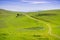 Trail on the verdant hills of south bay, San Francisco bay area, San Jose, California