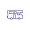 Trailer car park camper line icon. Van motorhome travel