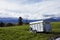 Trailer in countryside field