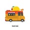 Trailer fast food vector illustration isolated