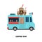 Trailer fast food vector illustration isolated