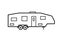 Trailer Fifth wheel outline icon