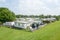 Trailer homes on a camping in Lemmer.