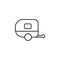 trailer line icon. Element of camping icon for mobile concept and web apps. Thin line trailer icon can be used for web and mobile