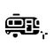 trailer mobile house glyph icon vector illustration