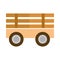 Trailer transport agriculture work equipment farm cartoon flat icon style