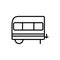 Trailer transport linear design icon