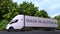 Trailer truck with MADE IN AUSTRALIA text on the side. Australian import or export related loopable 3D animation