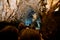 Trails inside the Postojna cave park. It is the second-longest cave system in the country. One of its top tourism sites. The caves