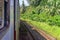 Train arrives at platform with passengers in Srilanka