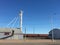 Train Behind a Grain Distributor Building