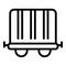Train boxcar icon, outline style
