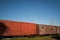 Train Boxcar Vintage Style with Red Brown Hue