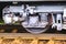 Train Car Undercarriage, passenger train, freight train. color