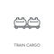Train cargo linear icon. Modern outline Train cargo logo concept