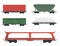 Train carriages car railway without striping travel railroad passenger locomotive vector wagon transport.