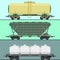 Train carriages car railway without striping travel railroad passenger locomotive vector wagon transport.
