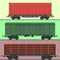 Train carriages car railway without striping travel railroad passenger locomotive vector wagon transport.