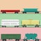 Train carriages car railway without striping travel railroad passenger locomotive vector wagon transport.