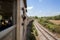 Train on the circle line in Yangon