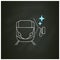 Train cleaning chalk icon