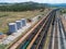 Train coal mining export shipment