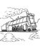 Train coloring page