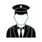 Train conductor black simple icon