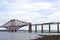 A train crossing the Forth Bridge in South Queensferry near Edinburgh