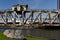 Train Crossing Vertical-Lift Bridge