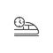Train delivery time line icon
