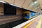 Train departing Melbourne Central station