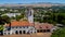 Train Depot clock tower and city of Boise Idaho