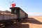 Train on display at Hejaz station, Wadi Rum, Jordan