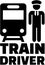 Train driver icon with job title